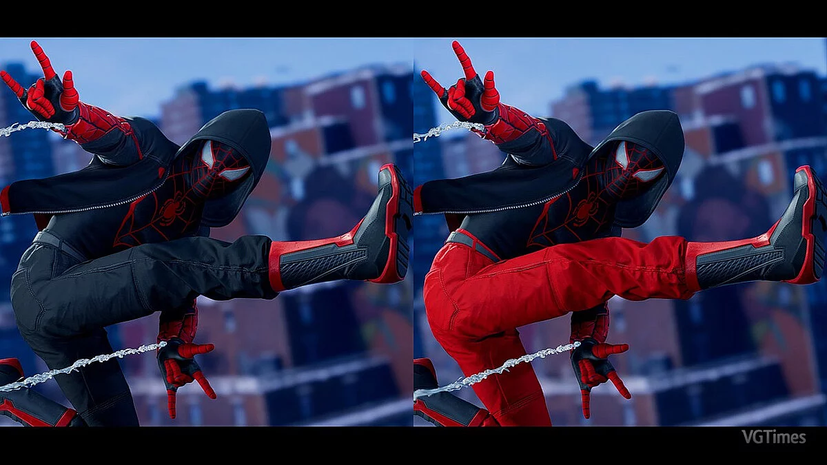 Marvel&#039;s Spider-Man: Miles Morales — Matte black and red pants