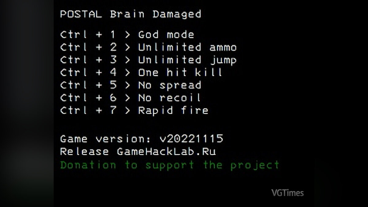 Postal: Brain Damaged — Trainer (+7) [v20221115]