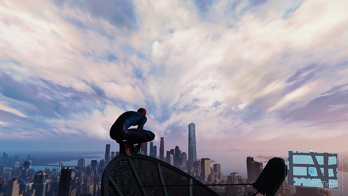 Marvel&#039;s Spider-Man Remastered — Animated sunset sky