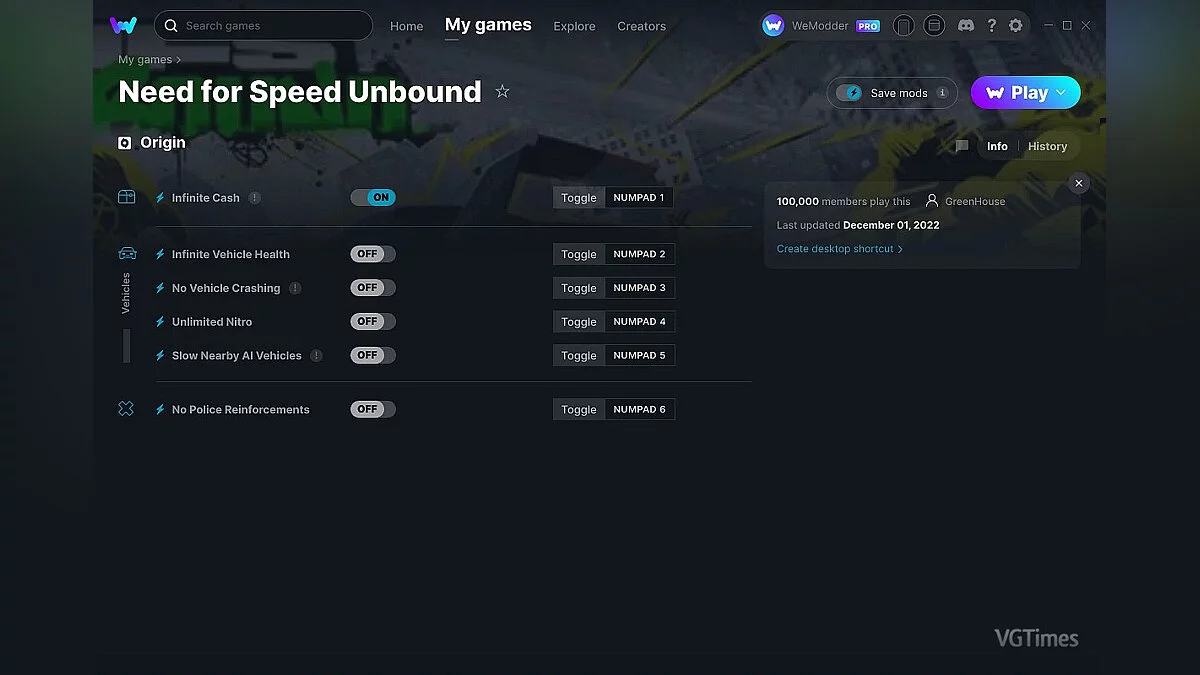 Need for Speed Unbound — Entrenador (+6) del 12.01.2022 [WeMod]