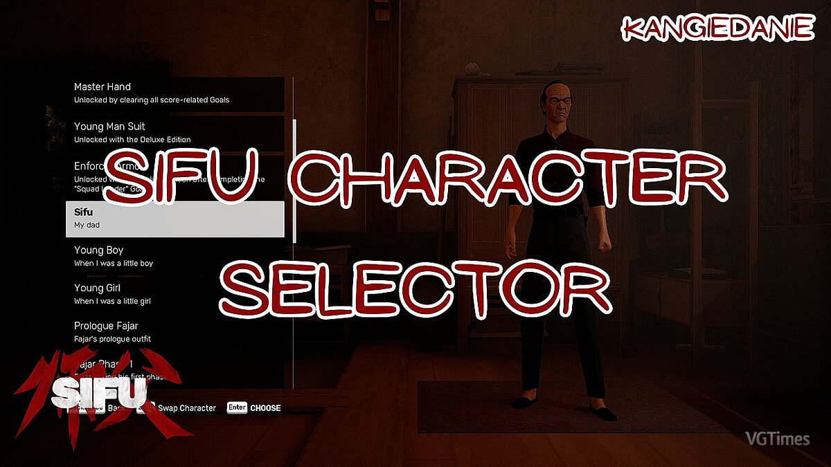 Sifu — Character selection