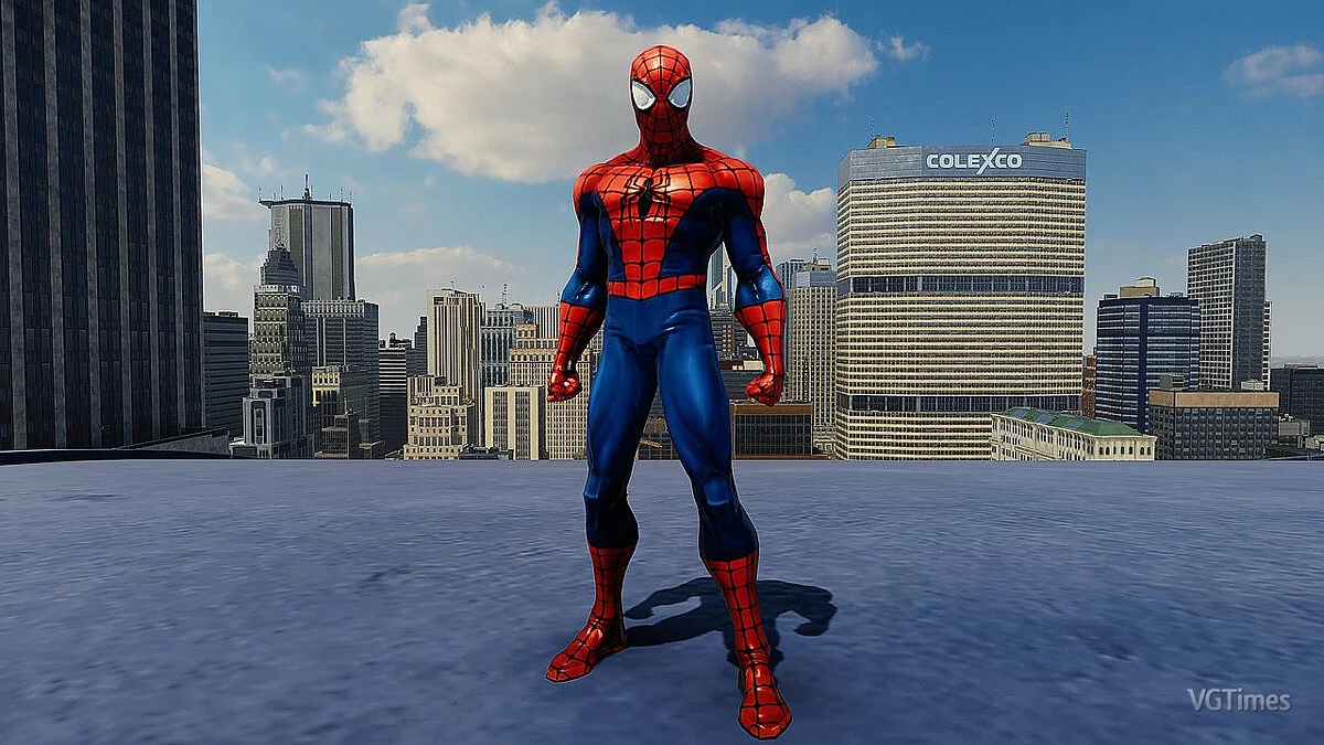 Marvel&#039;s Spider-Man Remastered — Traje clásico del juego Contest Of Champions.