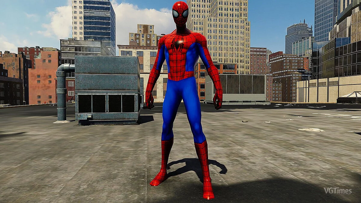 Marvel&#039;s Spider-Man Remastered — Traje clásico del juego Marvel Future Fight.