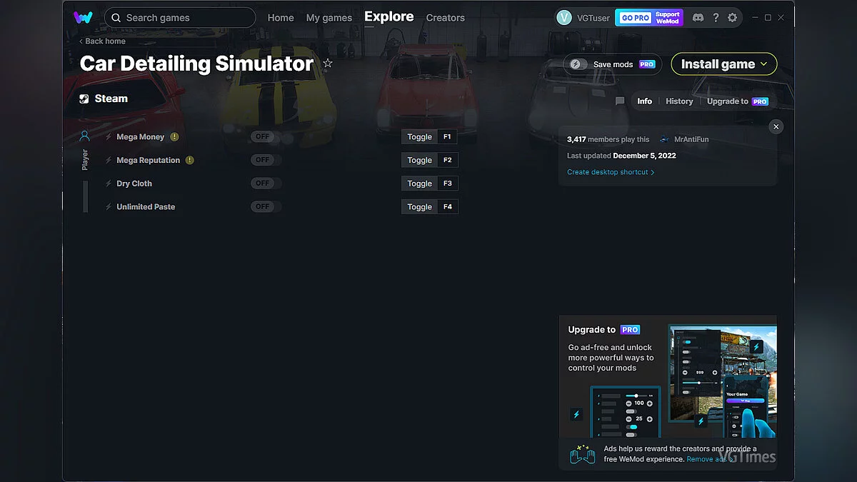 Car Detailing Simulator — Entrenador (+4) del 12.05.2022 [WeMod]