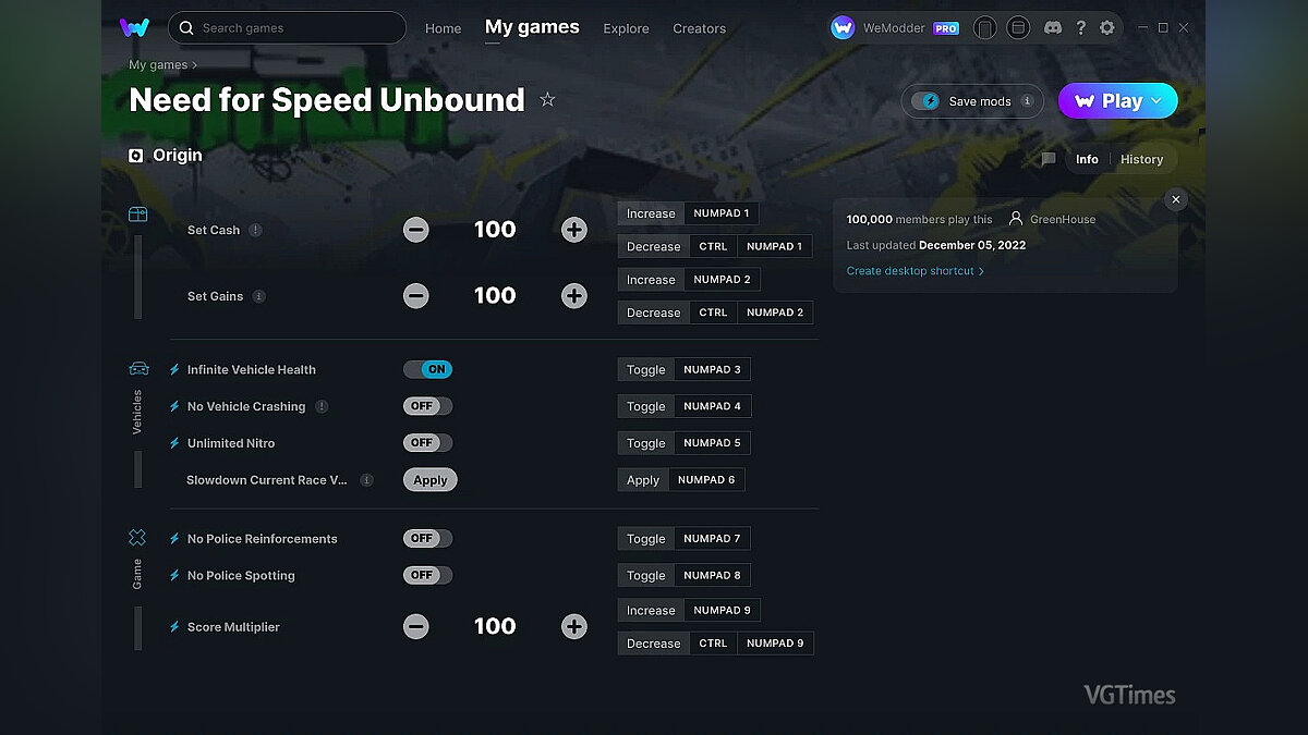 Need for Speed Unbound — Trainer (+9) from 12/05/2022 [WeMod]