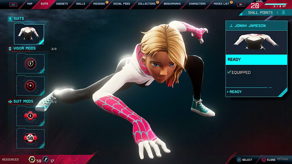 Marvel&#039;s Spider-Man: Miles Morales — Gwen Stacy (costume slot)