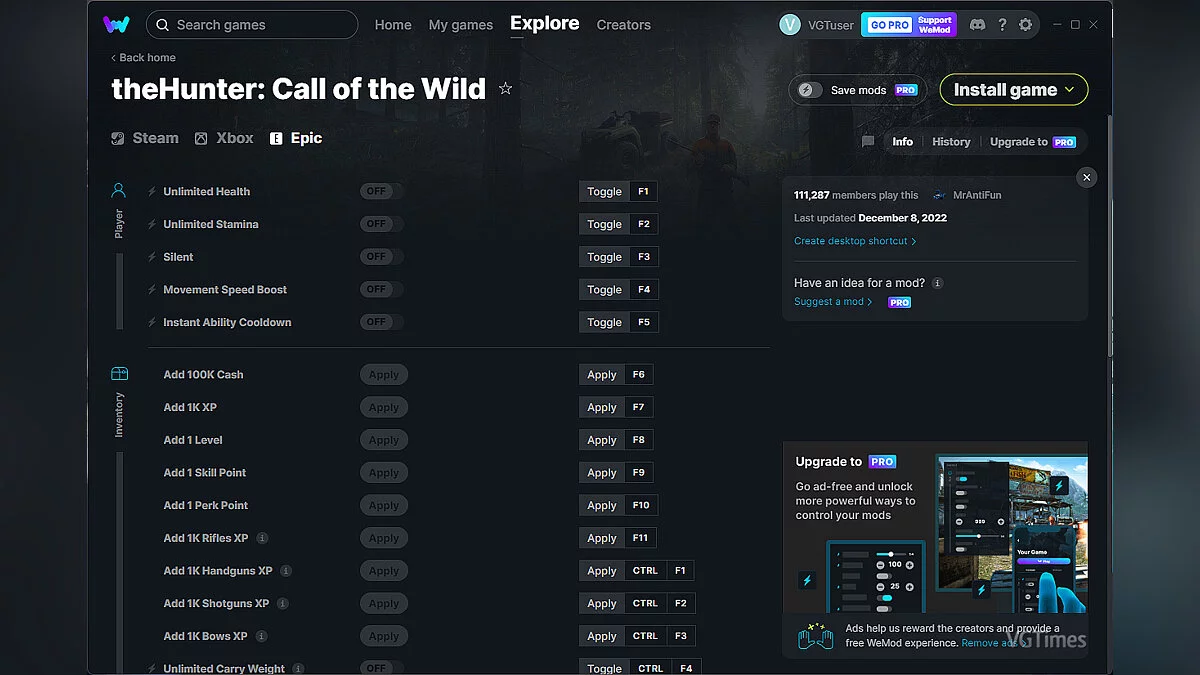 theHunter: Call of the Wild — Entrenador (+34) del 12.08.2022 [WeMod]