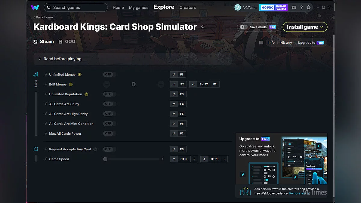 Kardboard Kings: Card Shop Simulator — Trainer (+9) from 12/13/2022 [WeMod]