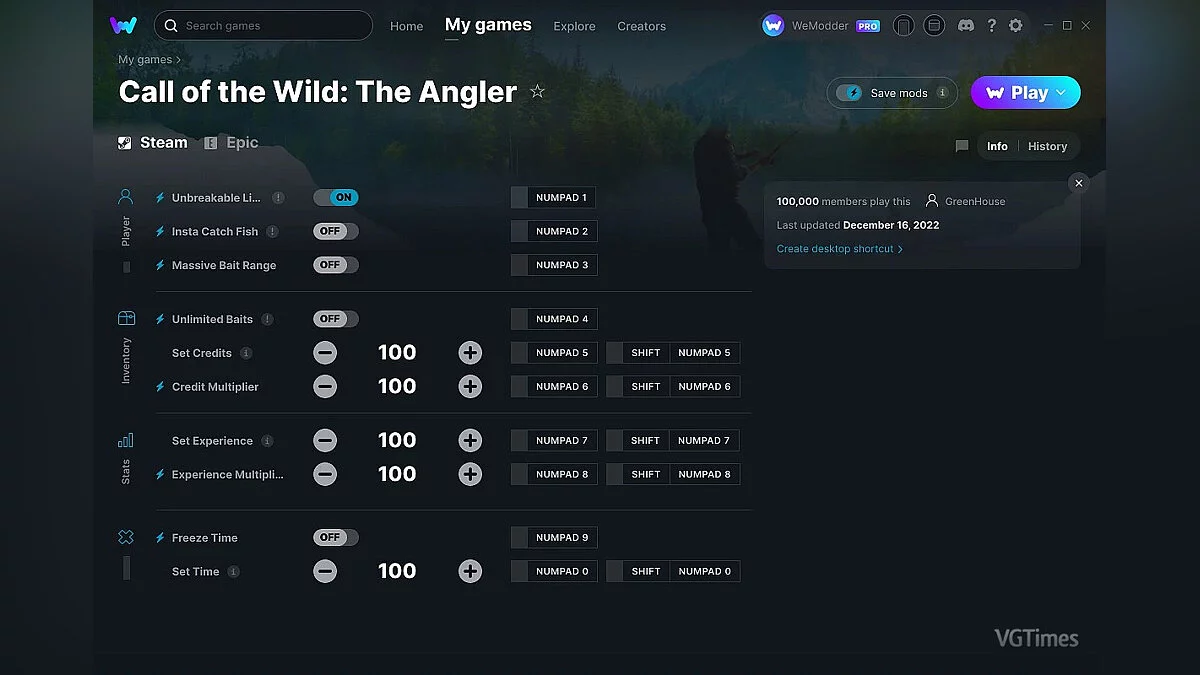 Call of the Wild: The Angler — Trainer (+10) from 12/16/2022 [WeMod]