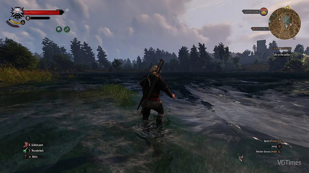 The Witcher 3: Wild Hunt - Complete Edition — Jumping in shallow water