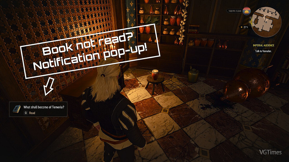 The Witcher 3: Wild Hunt - Complete Edition — Disable notifications for books read