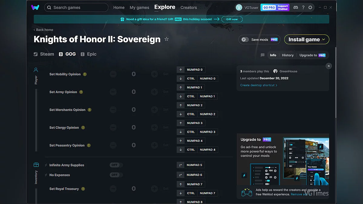 Knights of Honor 2: Sovereign — Entrenador (+21) del 20/12/2022 [WeMod]