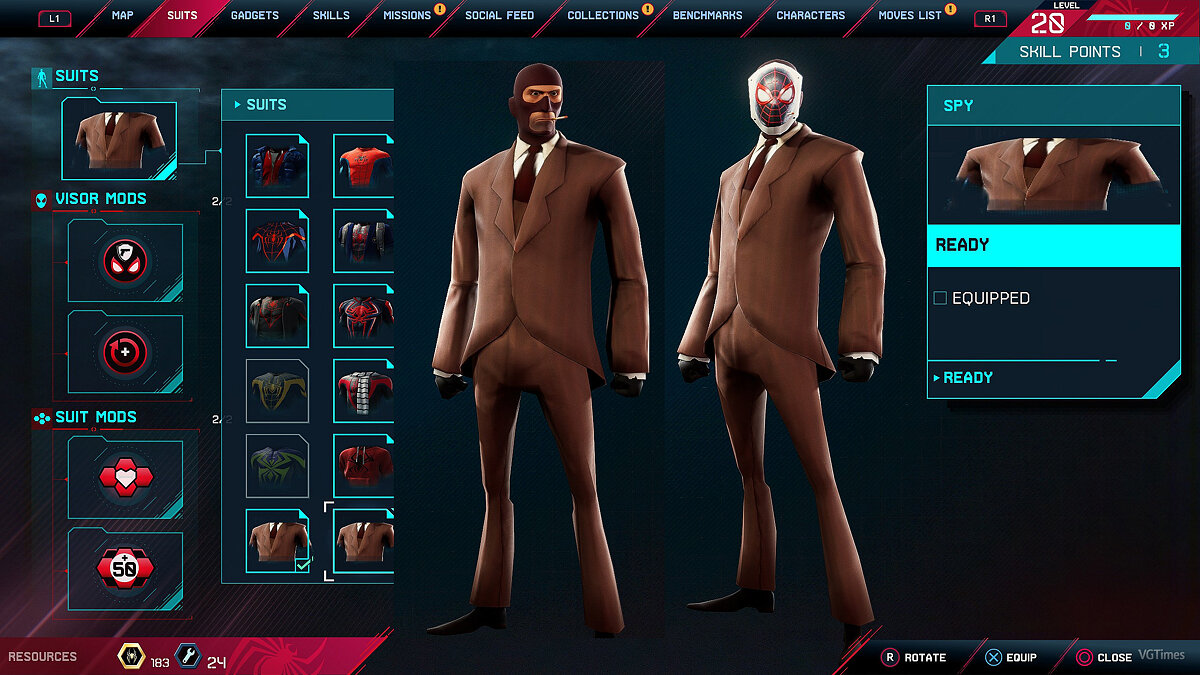 Marvel&#039;s Spider-Man: Miles Morales — Spy from the game Team Fortres (new slot)