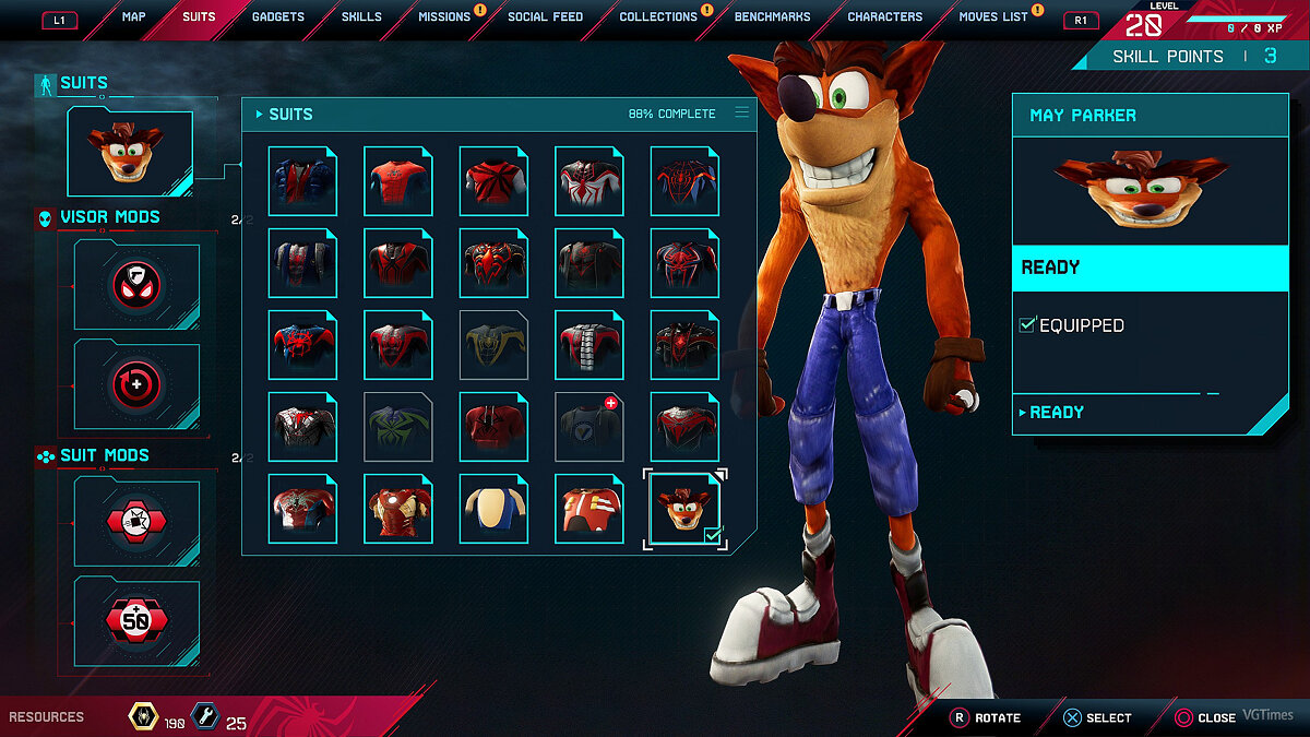 Marvel&#039;s Spider-Man: Miles Morales — Crash Bandicoot (new costume)