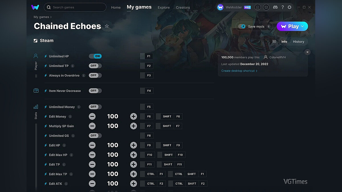 Chained Echoes — Trainer (+33) from 12/20/2022 [WeMod]
