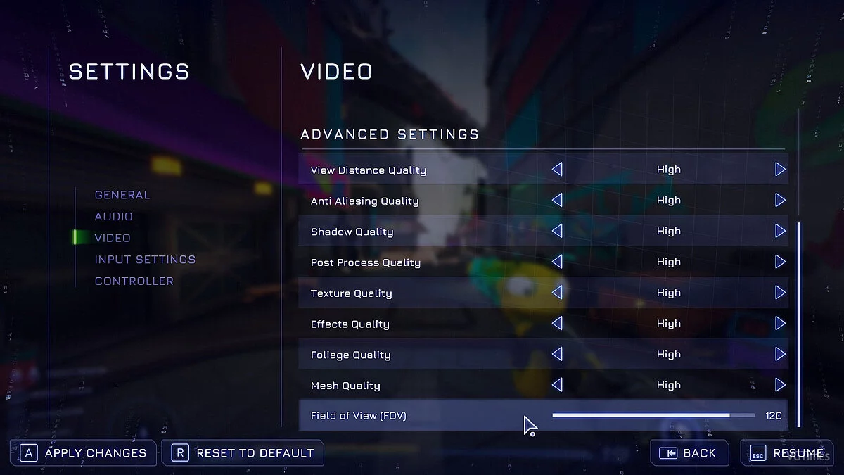 High on Life — Слайдер угла обзора