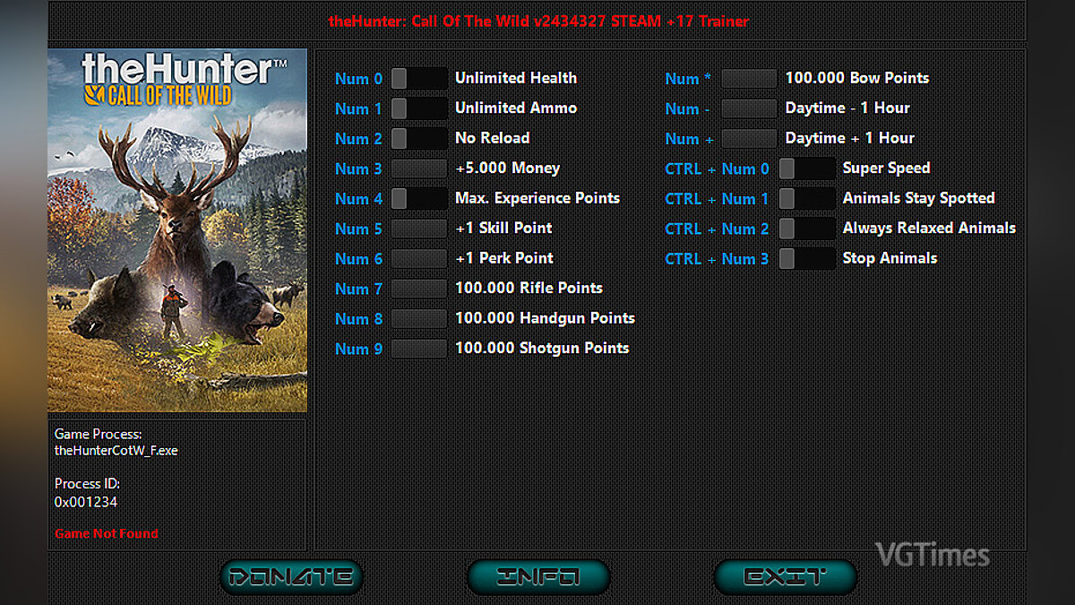 theHunter: Call of the Wild — Trainer (+17) [2050156 - 2434327: Steam]