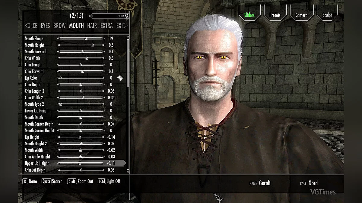 Elder Scrolls 5: Skyrim Special Edition — Пресет Геральта