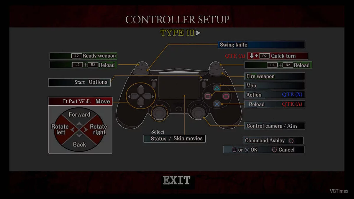 Resident Evil 4 (2005) — Improved controller mapping