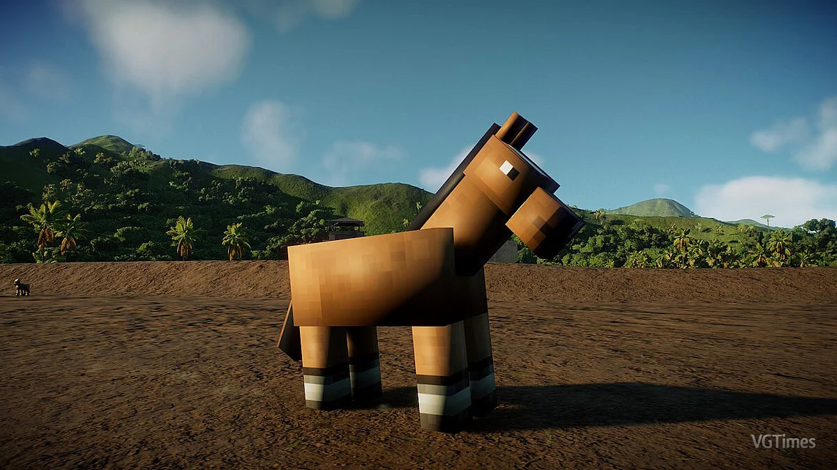 Jurassic World Evolution 2 — Caballo del juego Minecraft.