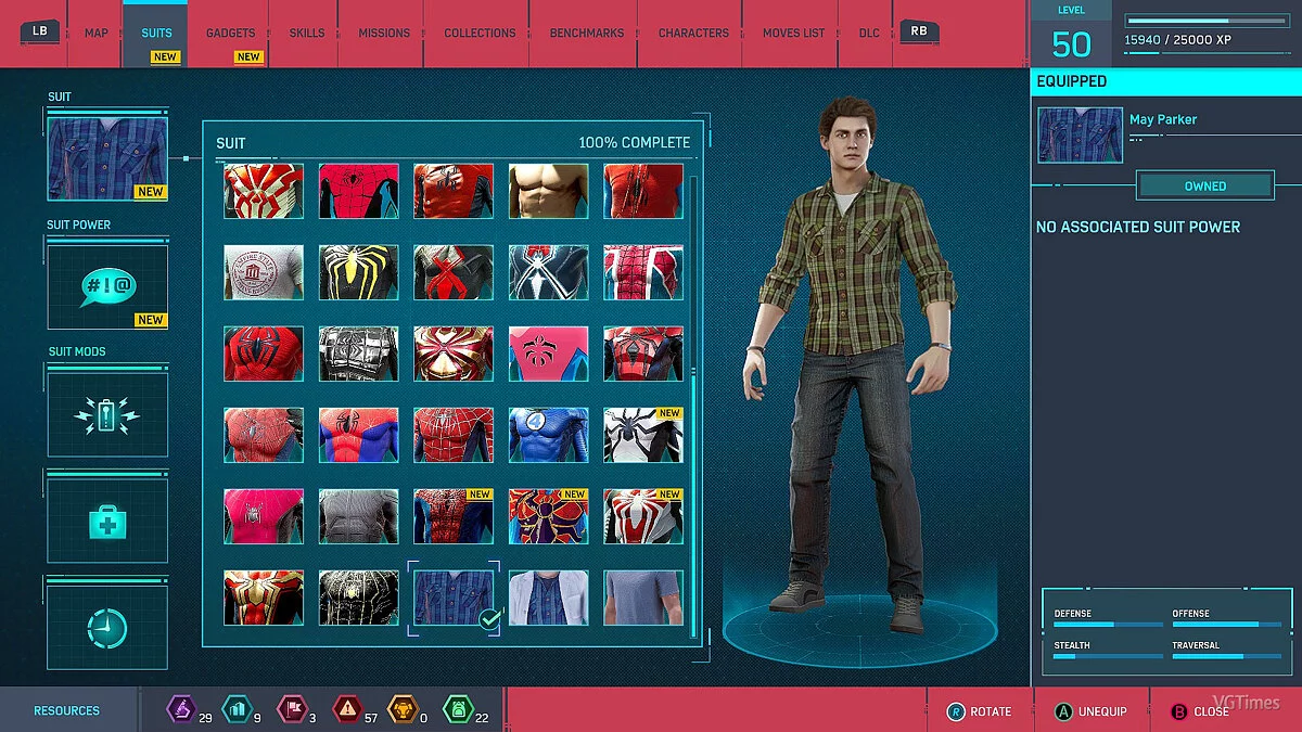 Marvel&#039;s Spider-Man Remastered — All Peter Parker models