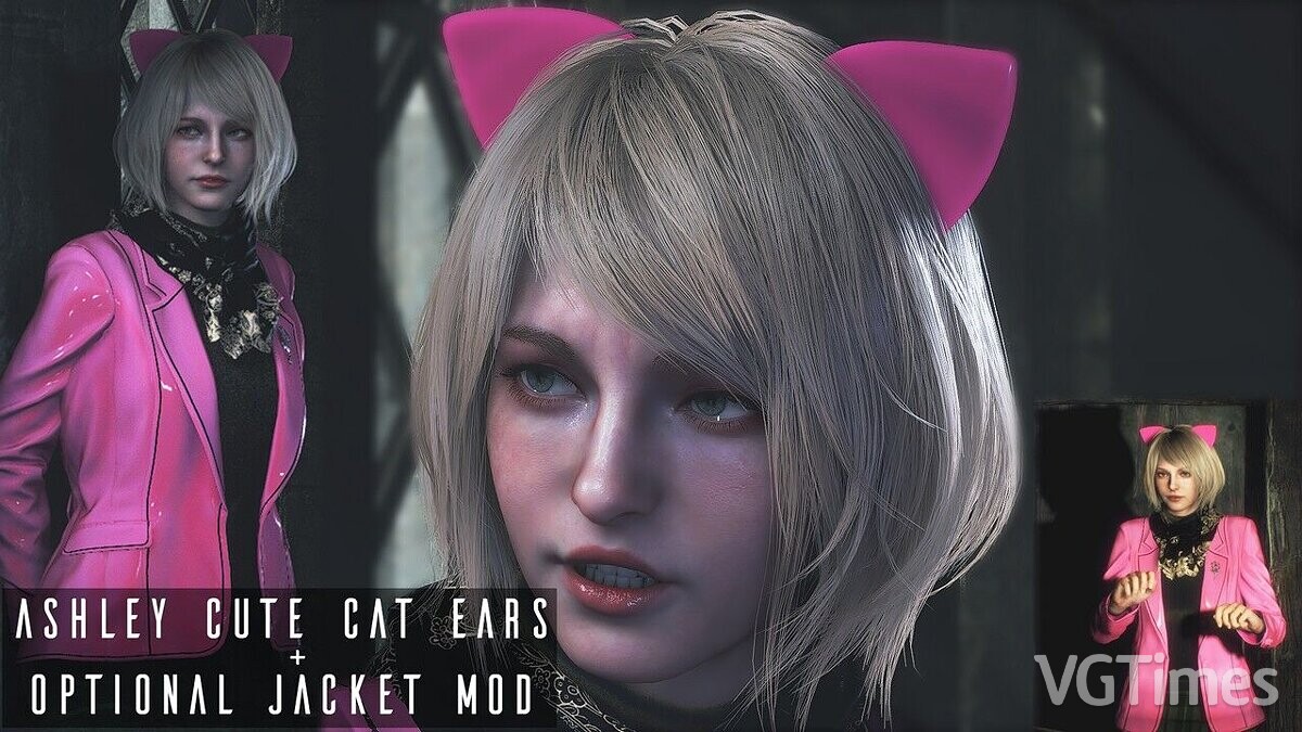 Resident Evil 4 Remake (2023) — Cat ears for Ashley