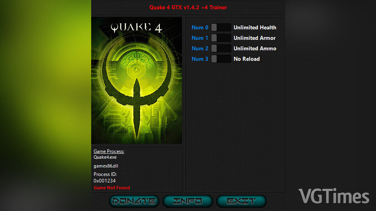 Quake 4 — Trainer (+4) [1.4.2]