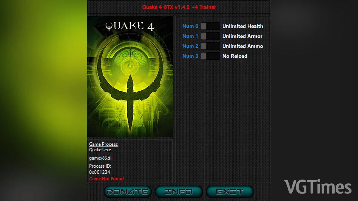 Quake 4 — Trainer (+4) [1.4.2]