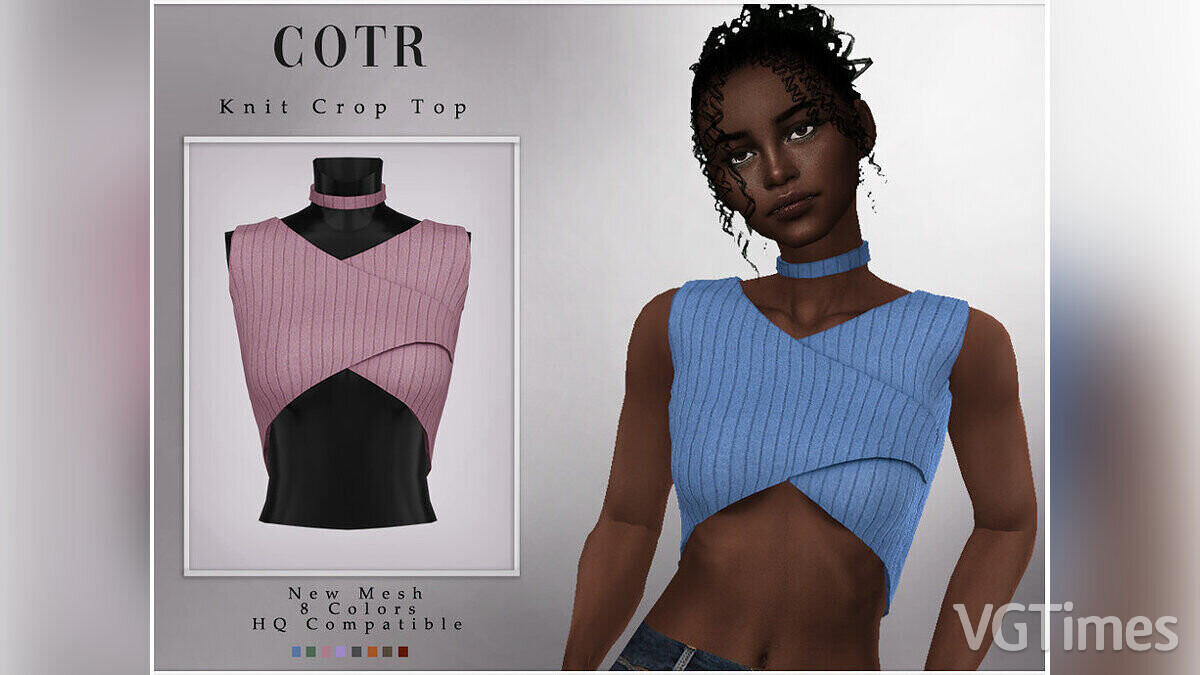 The Sims 4 — Knitted crop top T-400