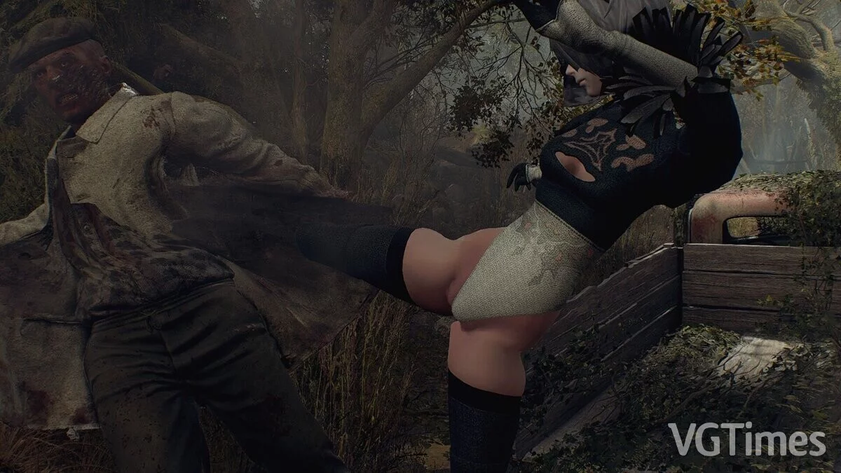 Resident Evil 4 Remake (2023) — 2B replaces Leon (version without skirt)