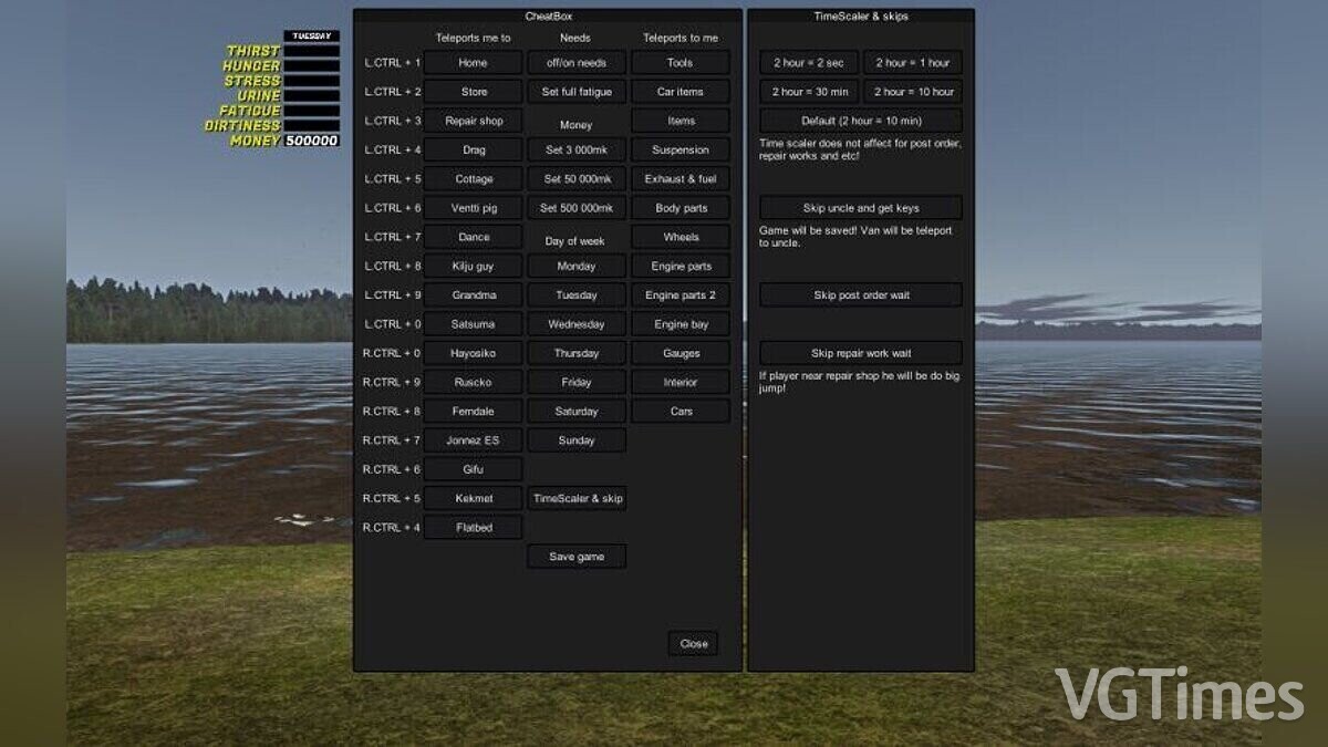 My Summer Car — Cheat menu