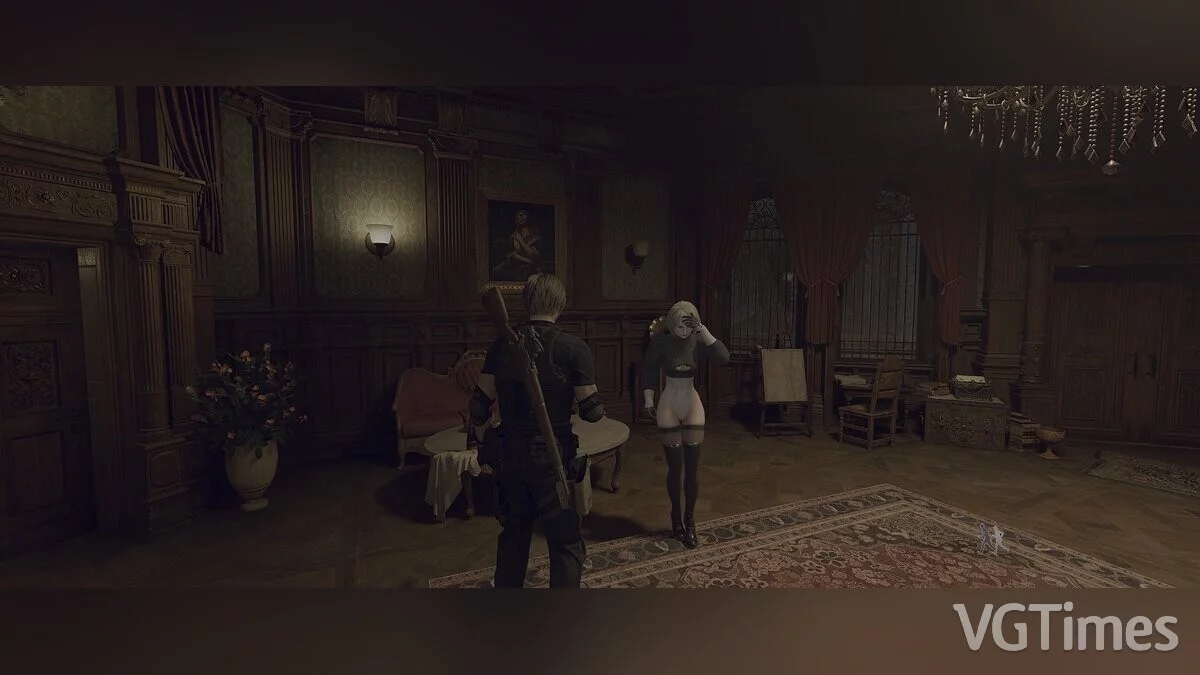 Resident Evil 4 Remake (2023) — Эшли в роли 2B (Nier Automata)