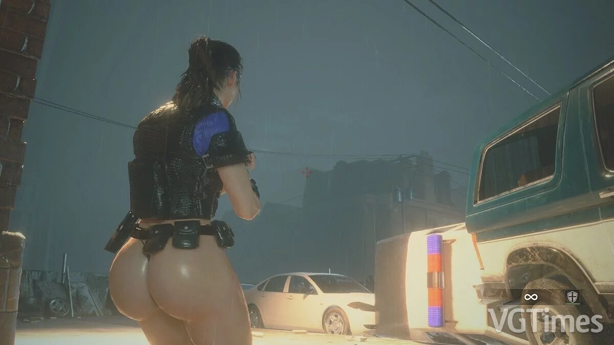 Resident Evil 2 — Claire with big naked butt (non-RT)