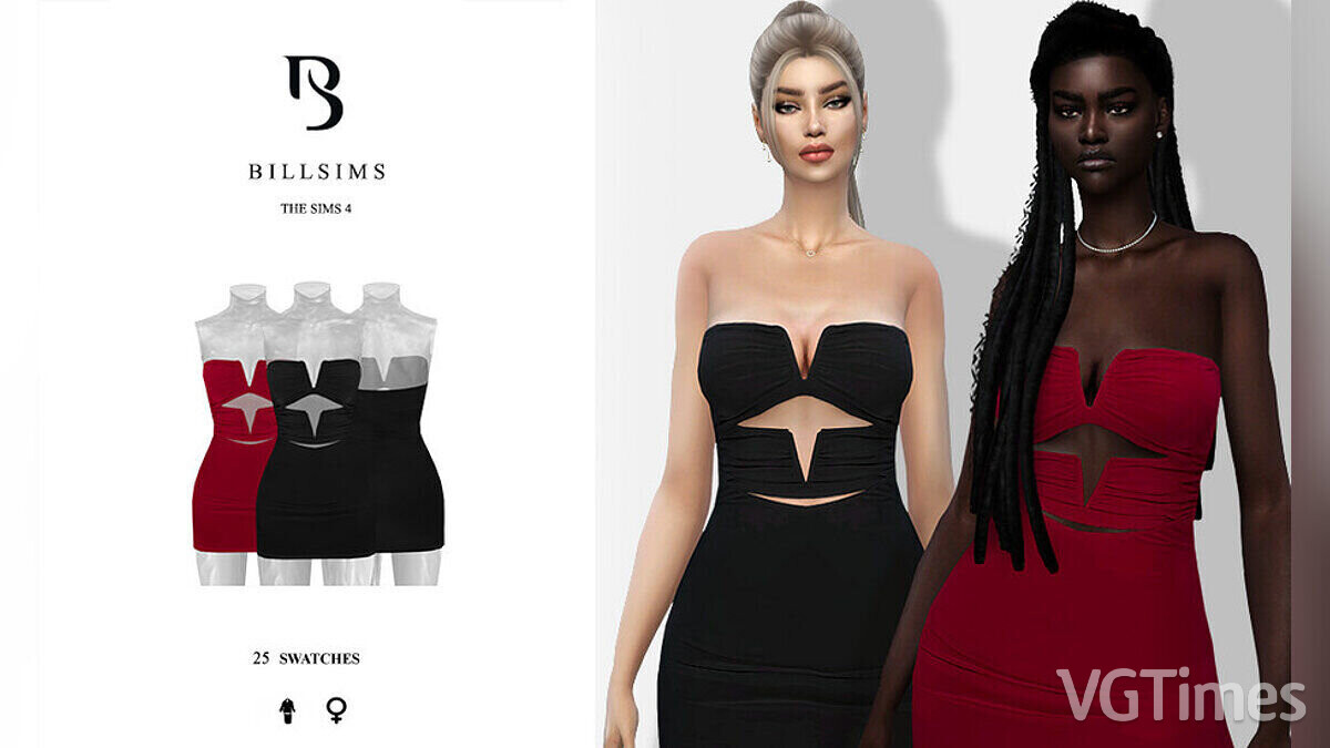 The Sims 4 — Mini dress with cut out details