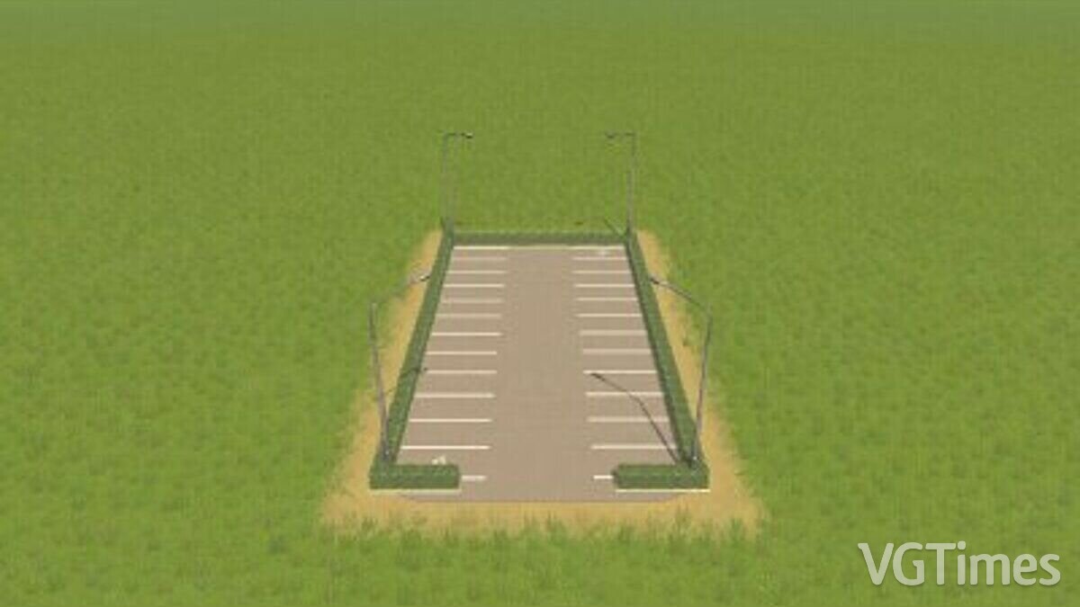 Cities: Skylines — Small decorated parking lot