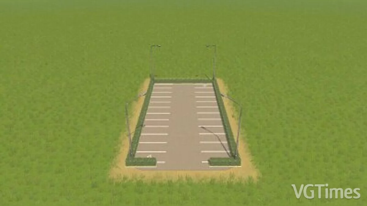 Cities: Skylines — Small decorated parking lot