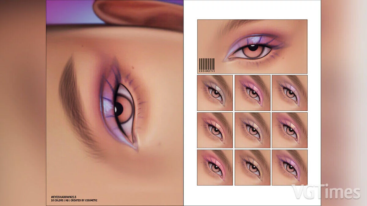 The Sims 4 — sombra de ojos en colores pastel