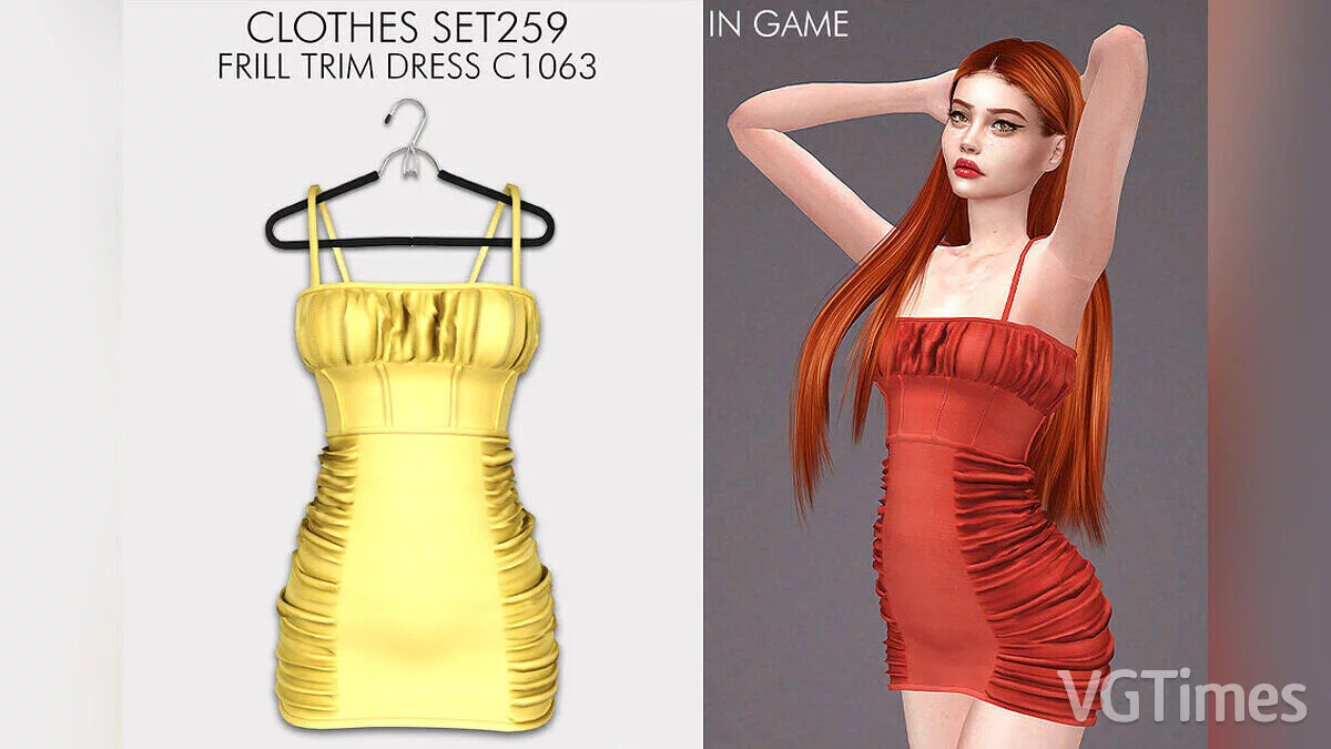 The Sims 4 — Vestido con ribete de volantes