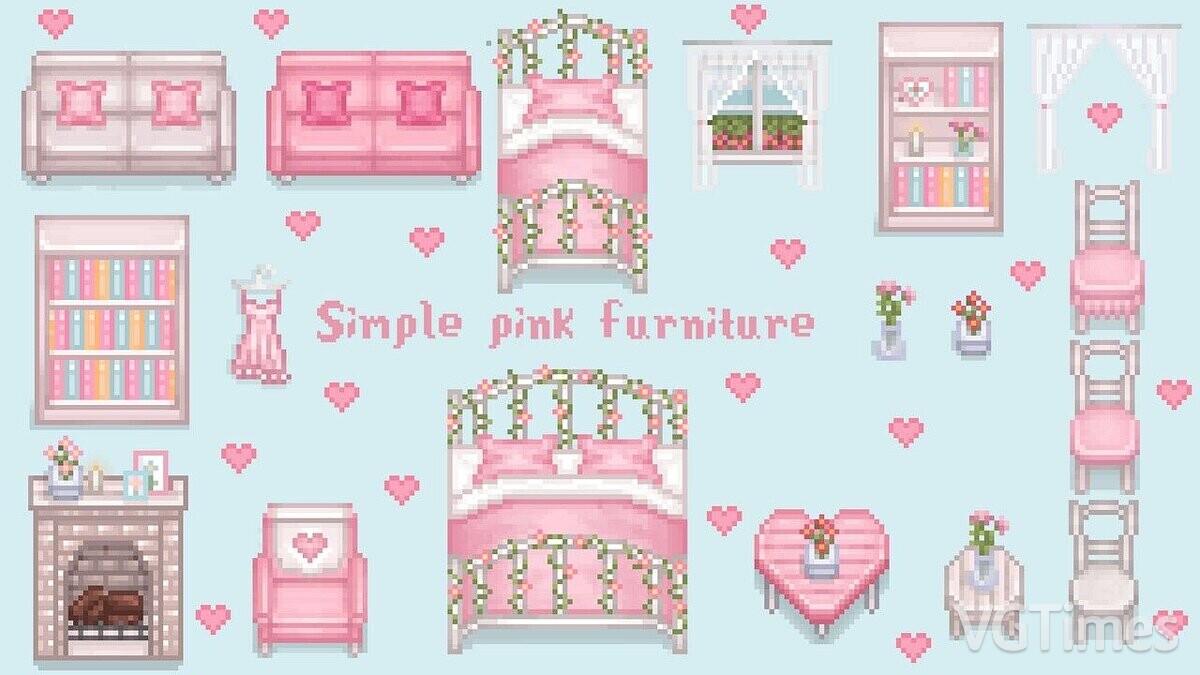 Stardew Valley — Simple pink furniture