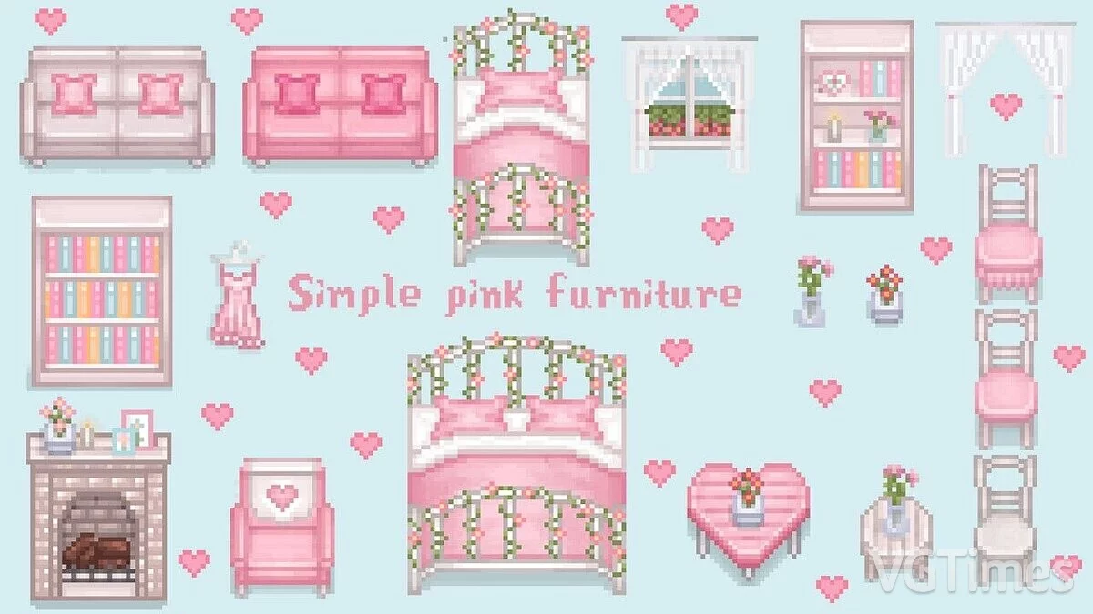 Stardew Valley — Simple pink furniture