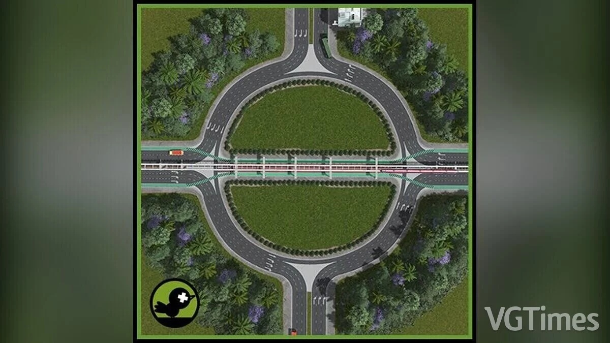 Cities: Skylines — Interchange with monorail