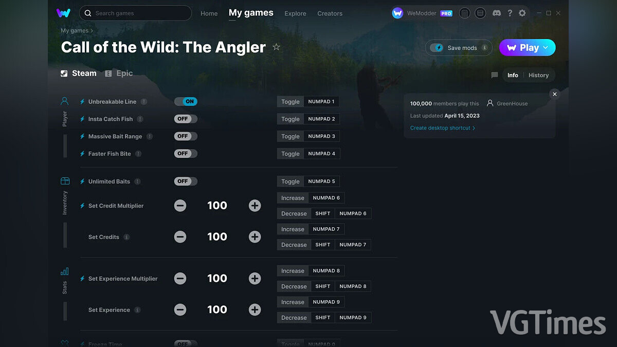 Call of the Wild: The Angler — Trainer (+12) from 04/15/2023 [WeMod]