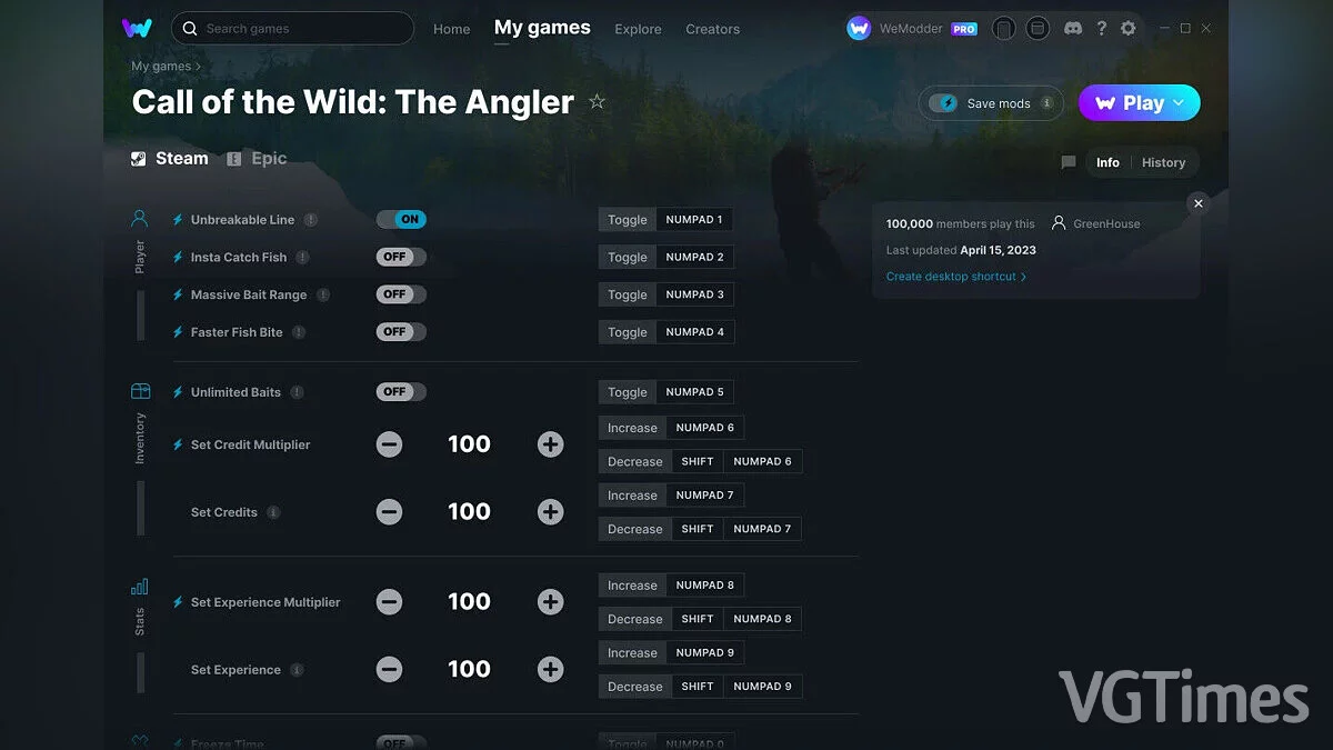 Call of the Wild: The Angler — Trainer (+12) from 04/15/2023 [WeMod]