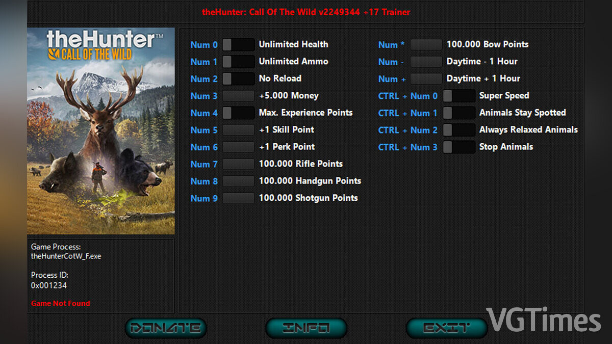 theHunter: Call of the Wild — Trainer (+17) [2498447: Steam]