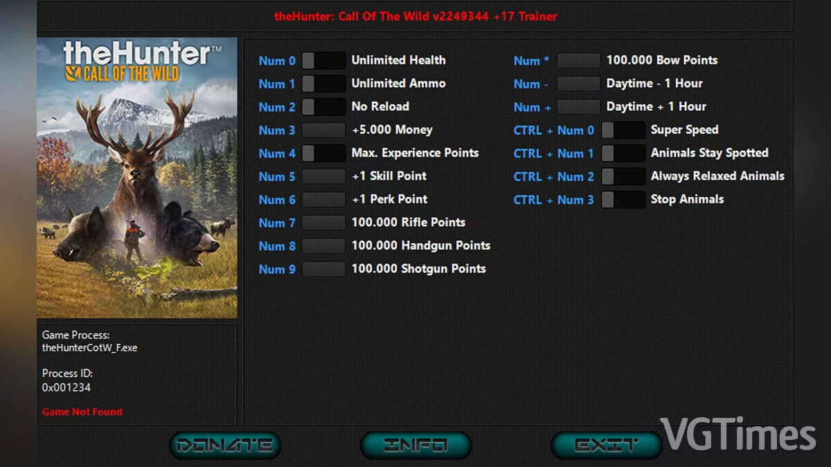 theHunter: Call of the Wild — Trainer (+17) [2498447: Steam]