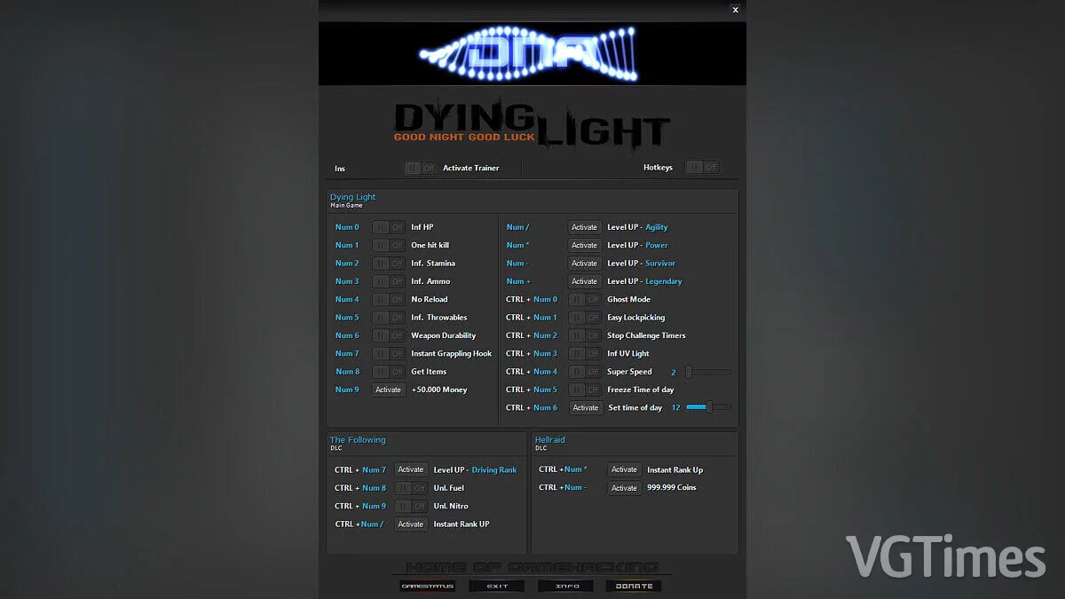 Dying Light — Trainer (+27) [1.42 - 1.49.0 Hotfix 5]