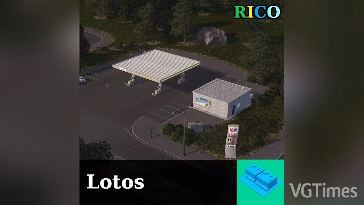 Cities: Skylines — Gas station "Lotos"