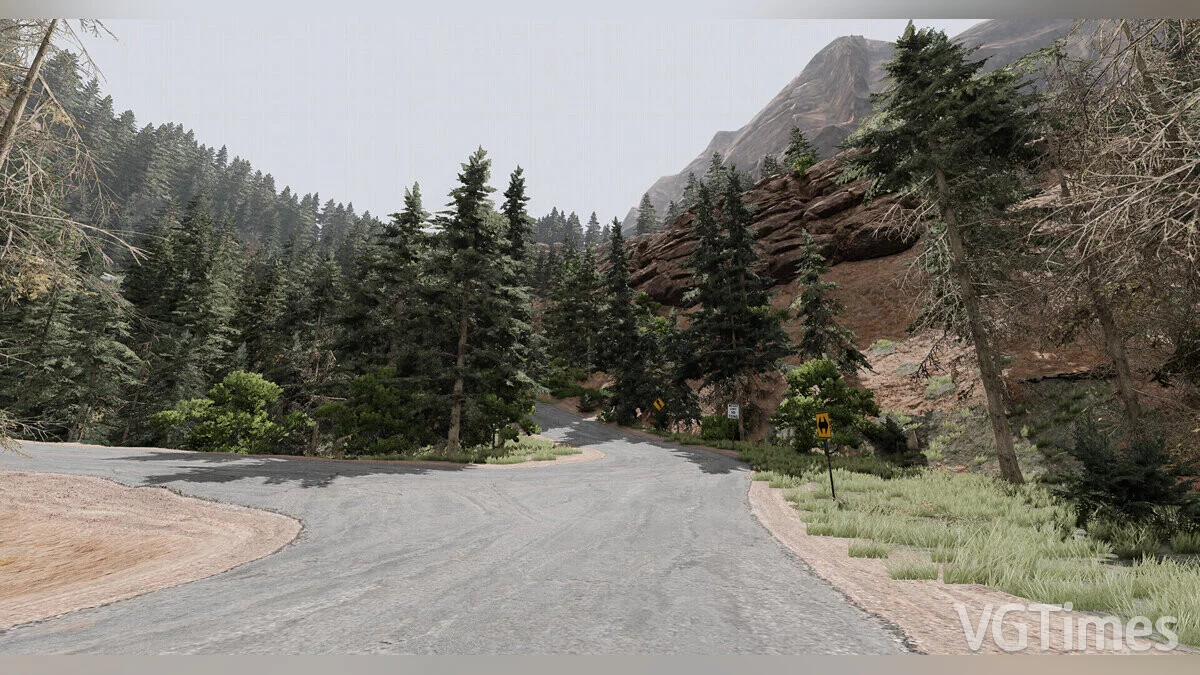 BeamNG.drive — Beam Mountains — узкие горные дороги с крутыми поворотами