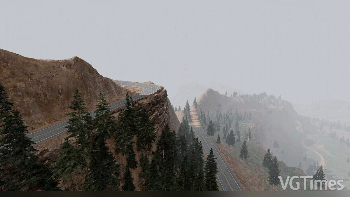 BeamNG.drive — Beam Mountains — узкие горные дороги с крутыми поворотами