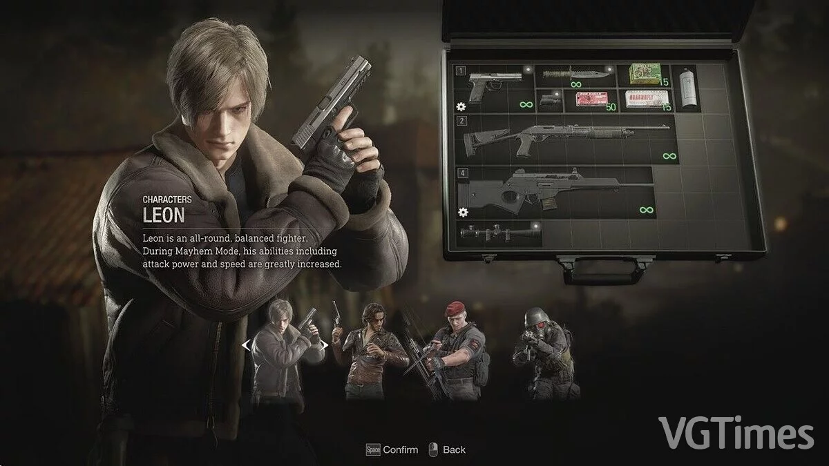 Resident Evil 4 Remake (2023) — Infinite weapons in "Mercenaries"